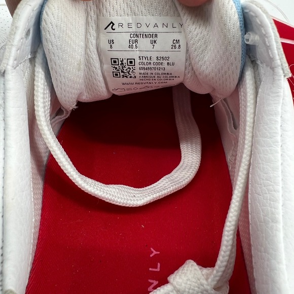 REDVANLY Contender Mens 8 White Blue Stripe Active Footwear Sneakers Shoes - Picture 10 of 10